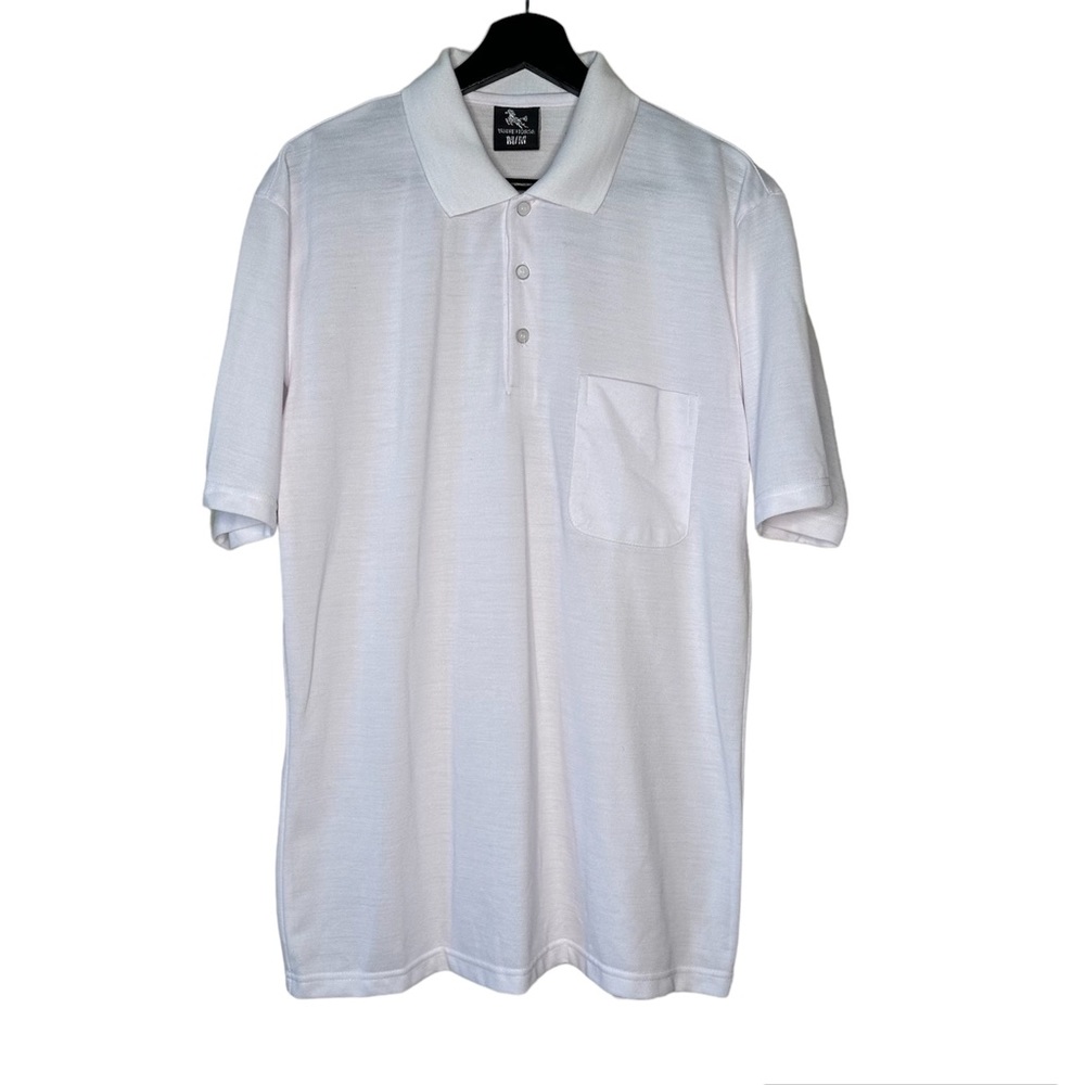Men’s White Short Sleeves Polo Shirt Medium